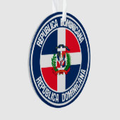 ドミニカ共和国ラウンドエンブレム オーナメント (正面)