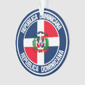 ドミニカ共和国ラウンドエンブレム オーナメント (正面)