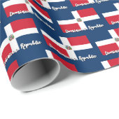 ドミニカ共和国ラッピング紙、ドミニカ国旗 ラッピングペーパー (ロールコーナー)