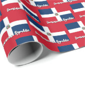 ドミニカ共和国ラッピング紙、ドミニカ国旗 ラッピングペーパー (ロールコーナー)