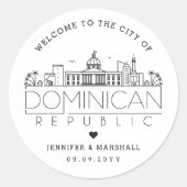 ドミニカ共和国代表スカイライン |の結婚ウェルカムメッセージ ラウンドシール (正面)
