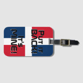 ドミニカ共和国国おもしろい旗 ラゲッジタグ (正面横)