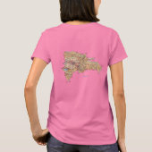 ドミニカ共和国国旗と地図dk Tシャツ (裏面)