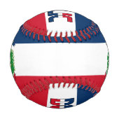 ドミニカ共和国国旗と紋章 野球ボール (裏面)