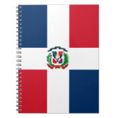 ドミニカ共和国国旗のスパイラルフォトノートブック ノートブック (正面)