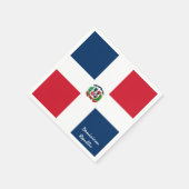 ドミニカ共和国国旗のパーティーファッション/スポーツファン スタンダードカクテルナプキン (角)