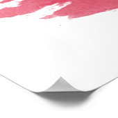 ドミニカ共和国国旗のブラシのストローク、国旗 ポスター (角)