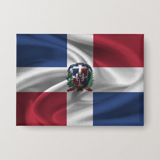 ドミニカ共和国国旗のボタン 缶バッジ (正面)