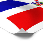 ドミニカ共和国国旗のポスタープリント ポスター (角)