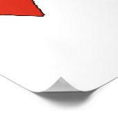 ドミニカ共和国国旗の地図フルサイズ ポスター (角)