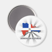 ドミニカ共和国国旗の地図2.0 マグネット (正面/裏面)