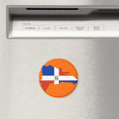 ドミニカ共和国国旗の地図 マグネット (インサイチュ (食洗機))