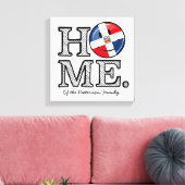 ドミニカ共和国国旗の引っ越し祝いパーティー キャンバスプリント (インサイチュ (リビング))