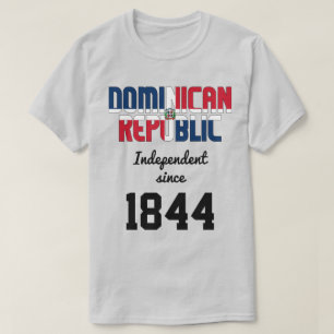 ドミニカ共和国国旗の独立お祝い Tシャツ