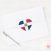 ドミニカ共和国国旗の素晴らしい愛国心 ハートシール (封筒)