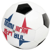 ドミニカ共和国国旗三色愛国  サッカーボール (3/4)