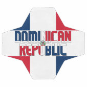 ドミニカ共和国国旗三色愛国  サッカーボール (フラット)