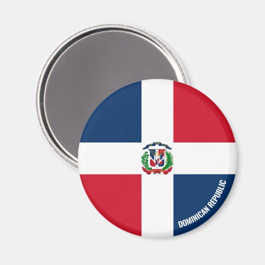 ドミニカ共和国国旗魅力的国の磁石 マグネット (正面/裏面)