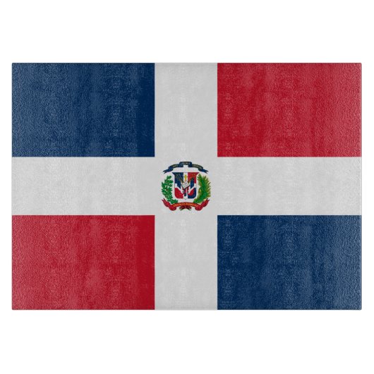 ドミニカ共和国国旗 カッティングボード (正面)