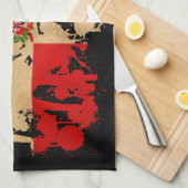 ドミニカ共和国国旗 キッチンタオル (四つ折り)