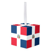 ドミニカ共和国国旗 キューブオーナメント (裏面アングル)