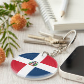 ドミニカ共和国国旗 キーホルダー (正面右)