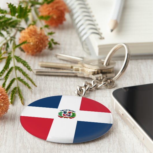 ドミニカ共和国国旗 キーホルダー (側面)