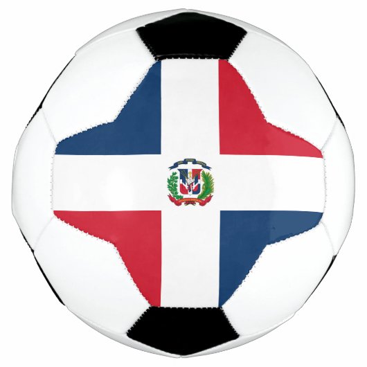 ドミニカ共和国国旗 サッカーボール (正面)
