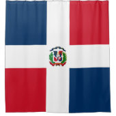 ドミニカ共和国国旗 シャワーカーテン (正面)