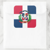 ドミニカ共和国国旗 スクエアシール (バッグ)