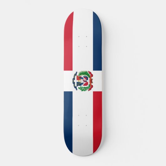 ドミニカ共和国国旗 スケートボード (正面)