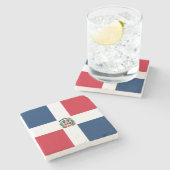 ドミニカ共和国国旗 ストーンコースター (横)