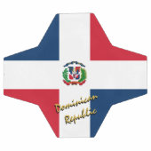 ドミニカ共和国国旗/スポーツ サッカーボール (フラット)