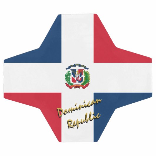 ドミニカ共和国国旗/スポーツ サッカーボール (フラット)