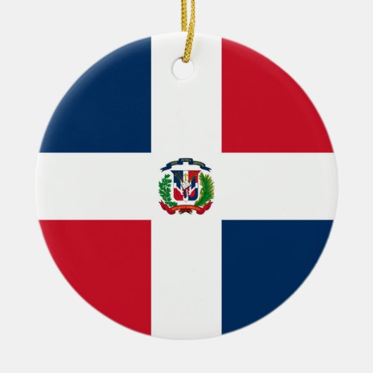 ドミニカ共和国国旗 セラミックオーナメント (正面)