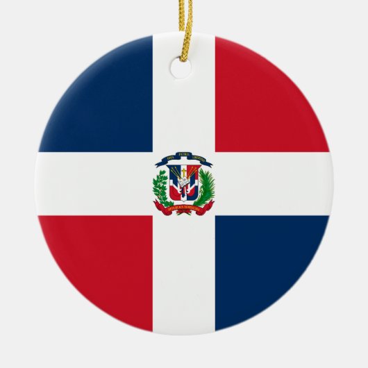 ドミニカ共和国国旗 セラミックオーナメント (正面)