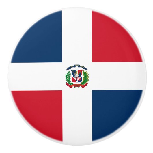 ドミニカ共和国国旗 セラミックノブ (正面)