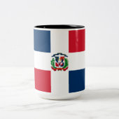 ドミニカ共和国国旗 ツートーンマグカップ (中央)