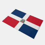 ドミニカ共和国国旗 ドアマット (アングル)