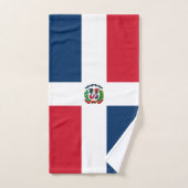 ドミニカ共和国国旗 バスタオルセット (ハンドタオル)