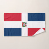 ドミニカ共和国国旗 バスタオルセット (ハンドタオル)