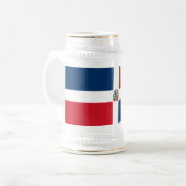 ドミニカ共和国国旗 ビールジョッキ (正面左)