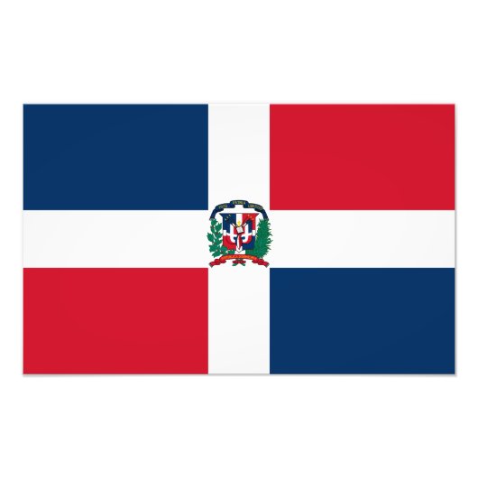 ドミニカ共和国国旗 フォトプリント (正面)