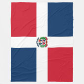 ドミニカ共和国国旗 フリースブランケット (正面)