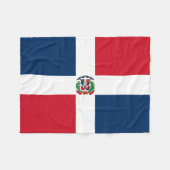 ドミニカ共和国国旗 フリースブランケット (正面(横))