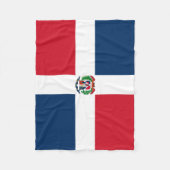 ドミニカ共和国国旗 フリースブランケット (正面)