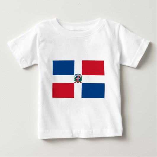 ドミニカ共和国国旗 ベビーTシャツ (正面)
