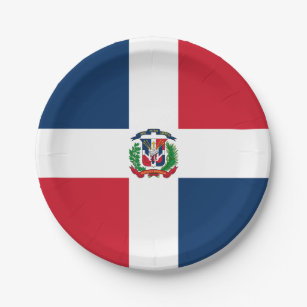 ドミニカ共和国国旗 ペーパープレート