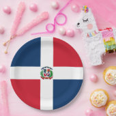 ドミニカ共和国国旗 ペーパープレート (パーティー)