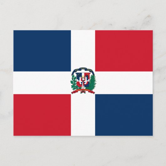 ドミニカ共和国国旗 ポストカード (正面)